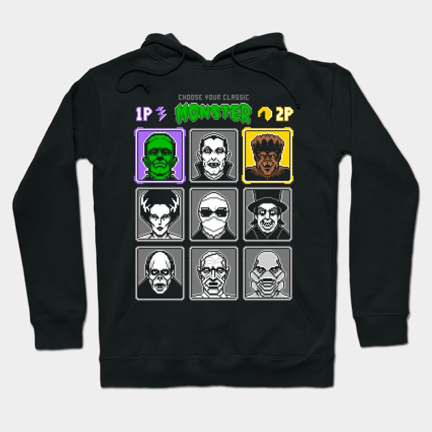 8 Bit Monsters Hoodie by tomburns